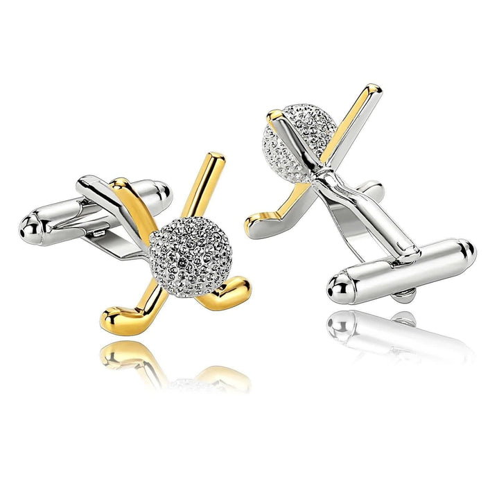 Ensemble de boutons de manchette pour hommes, 1 paire, couvre-boutons Golf Time