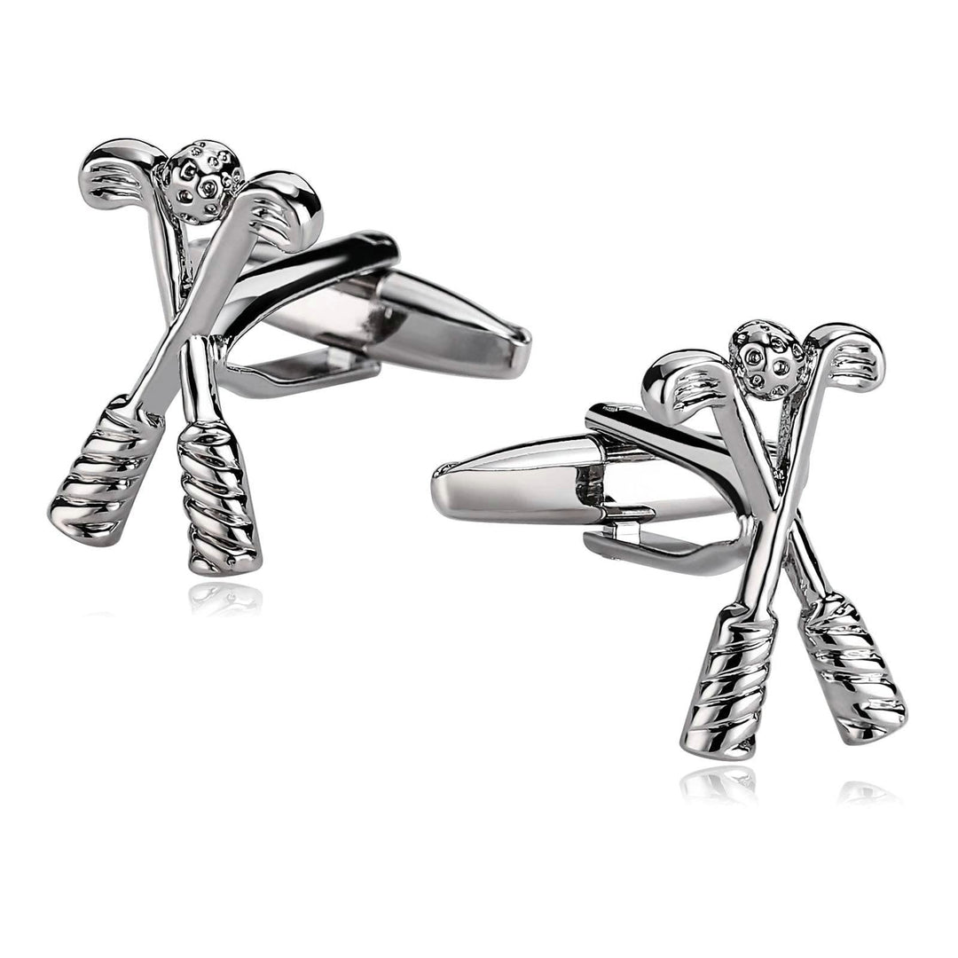 Ensemble de boutons de manchette pour hommes, 1 paire, couvre-boutons Golf Time