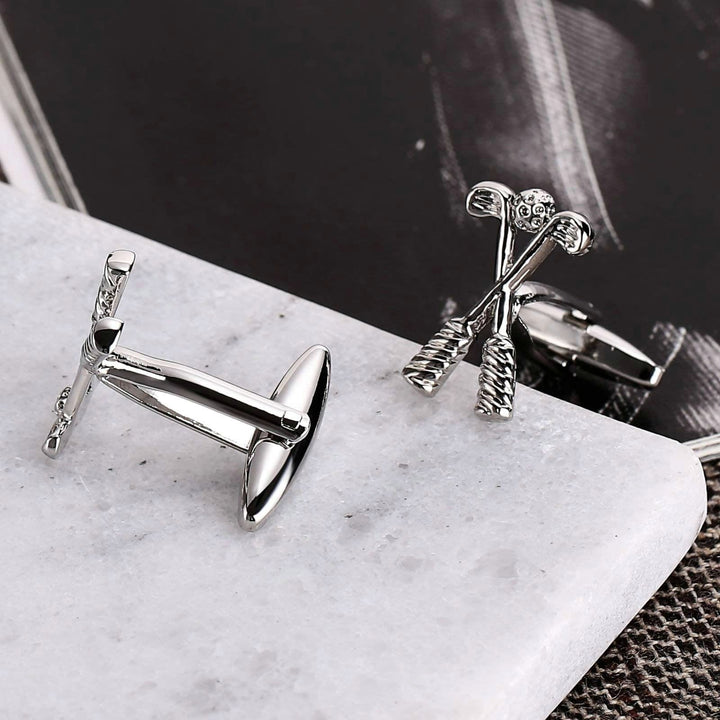 Ensemble de boutons de manchette pour hommes, 1 paire, couvre-boutons Golf Time