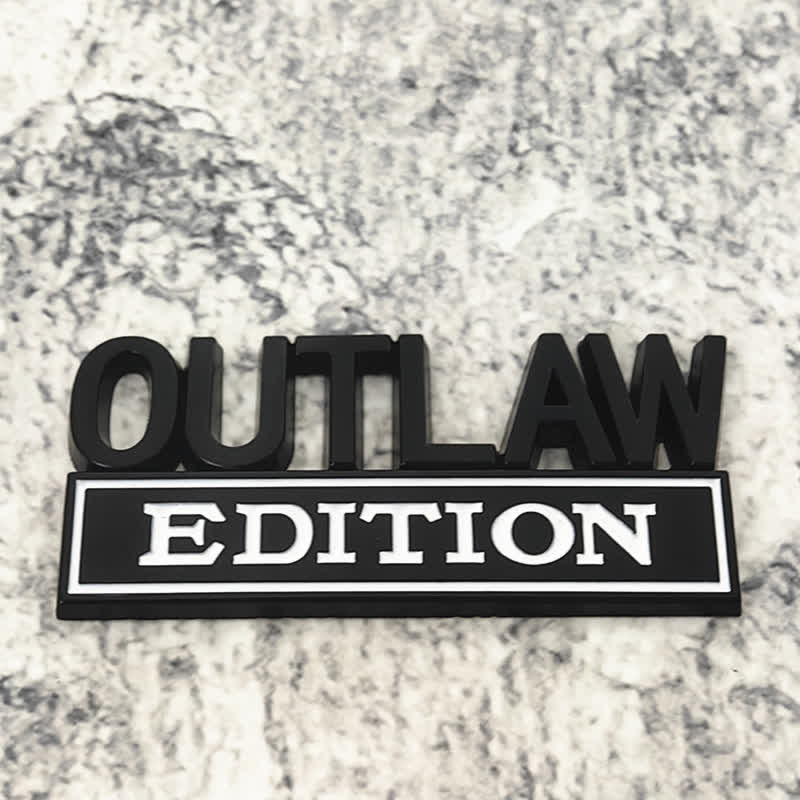 Badge autocollant en métal pour voiture OUTLAW EDITION