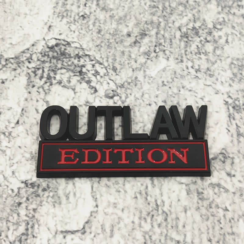 Badge autocollant en métal pour voiture OUTLAW EDITION