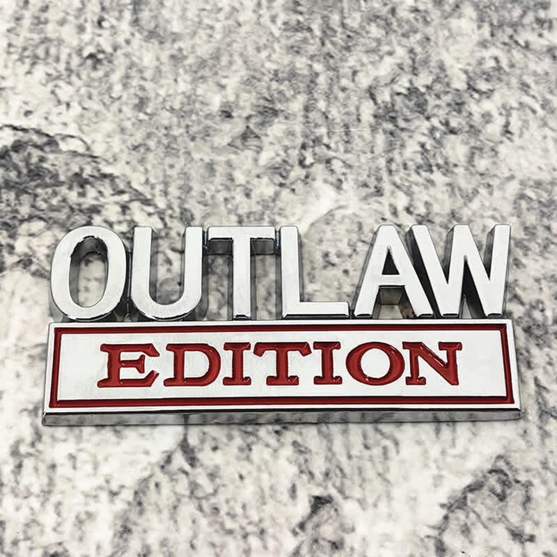 Badge autocollant en métal pour voiture OUTLAW EDITION