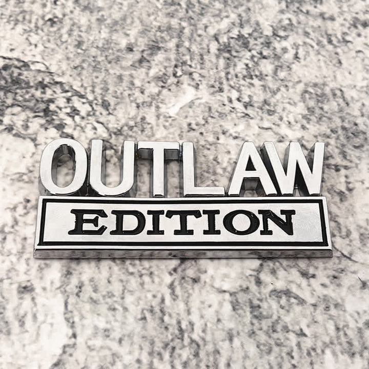 Badge autocollant en métal pour voiture OUTLAW EDITION