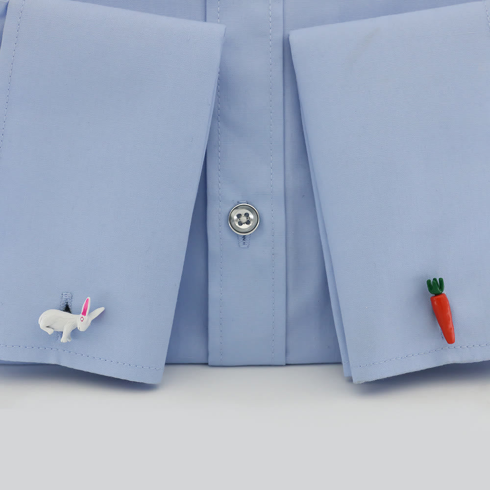 Ensemble de boutons de manchette pour homme, 1 paire, motif lapin et carotte - image 1