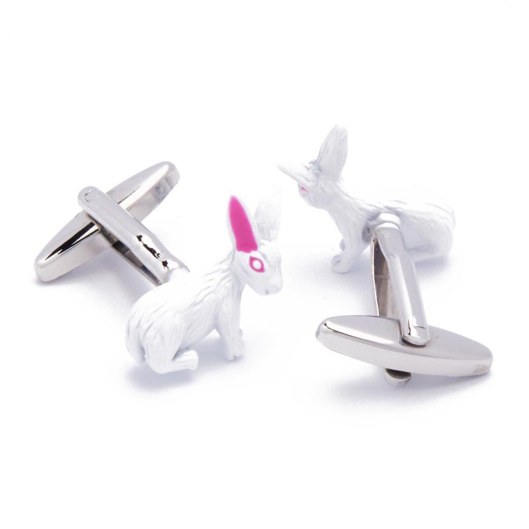 Lot de 1 paire de couvre-boutons de manchette pour homme en forme de lapin mignon - image 1