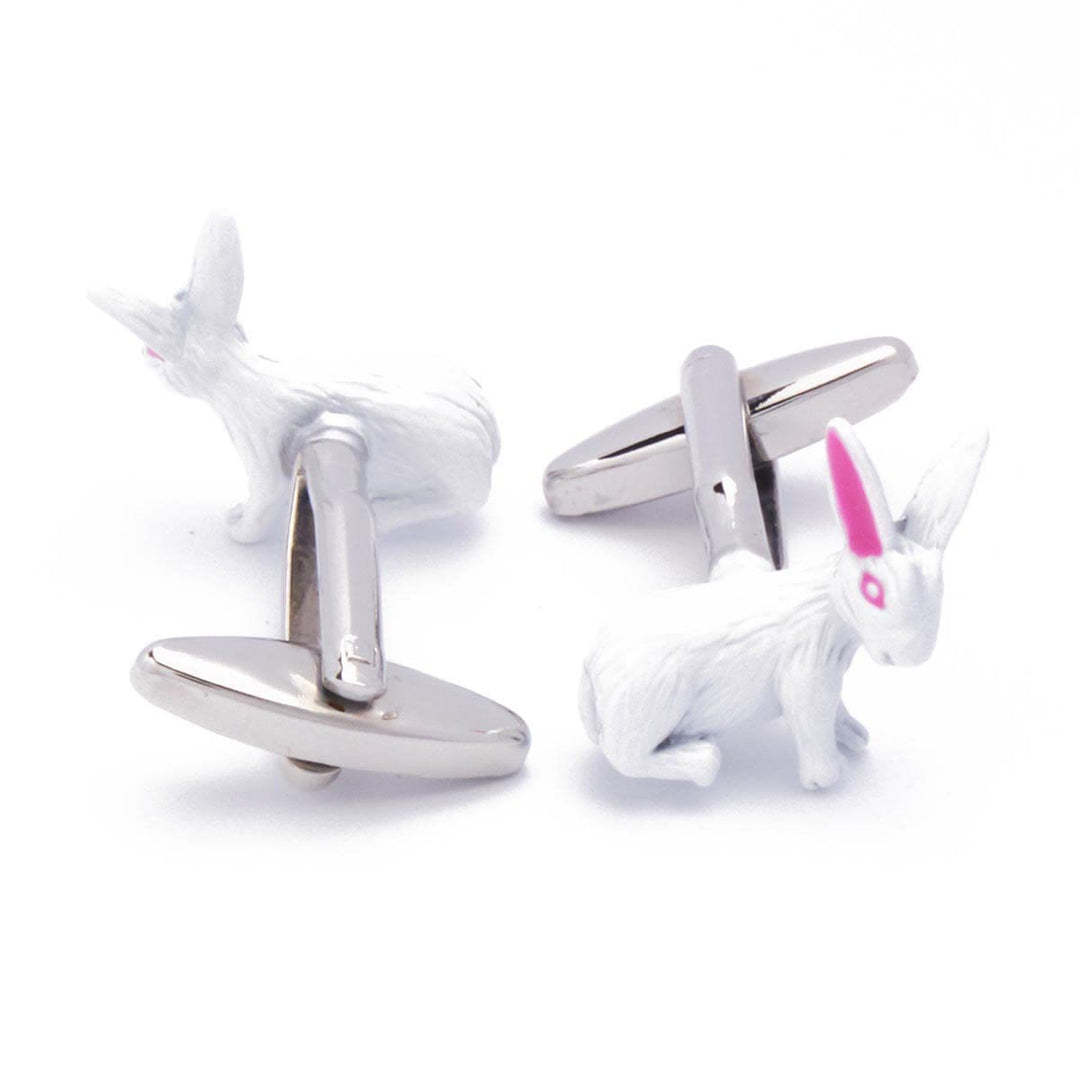 Lot de 1 paire de couvre-boutons de manchette pour homme en forme de lapin mignon - image 2