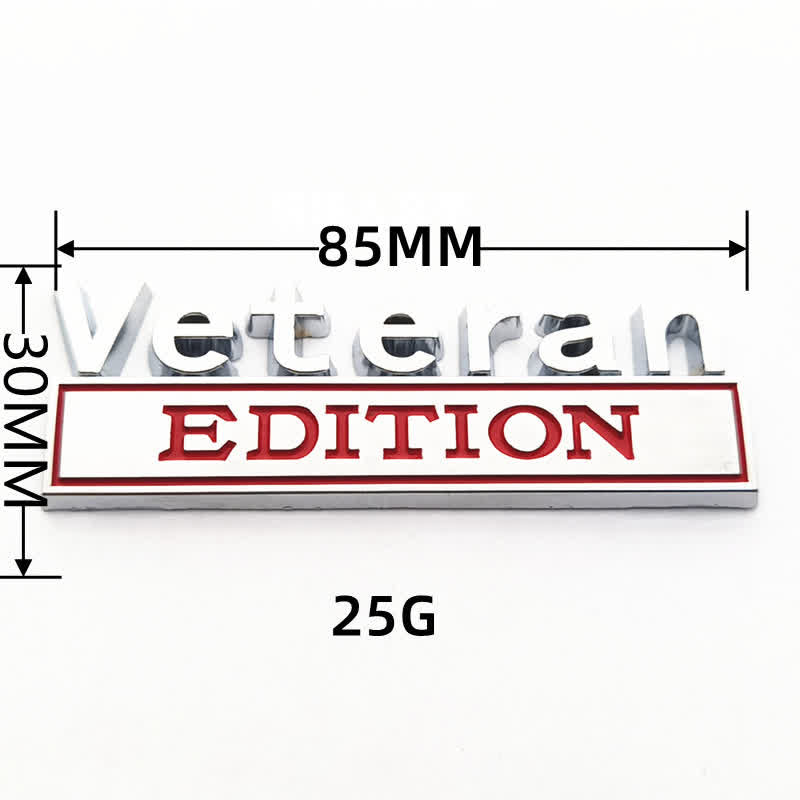 Badge autocollant en métal pour voiture édition vétéran