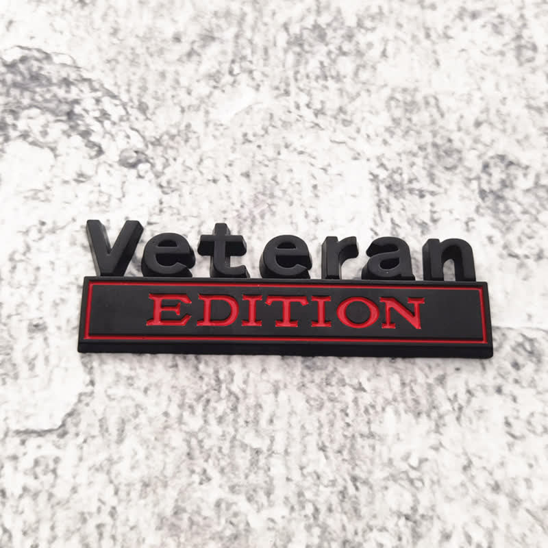 Badge autocollant en métal pour voiture édition vétéran
