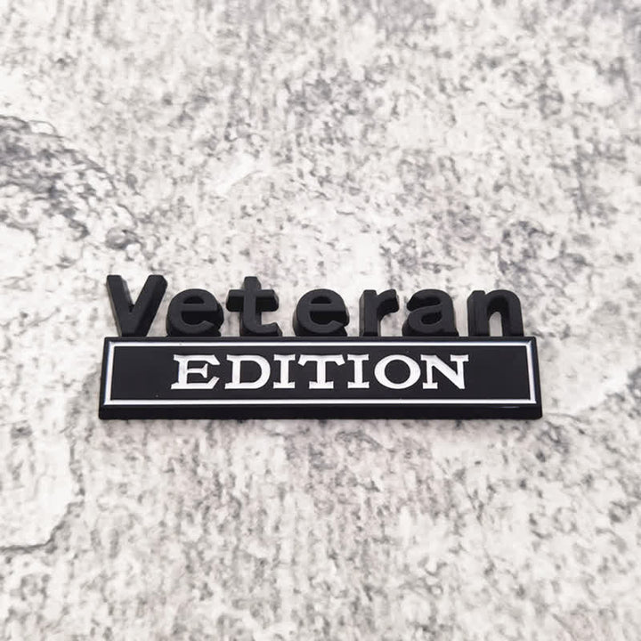 Badge autocollant en métal pour voiture édition vétéran
