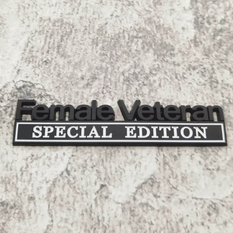 Badge autocollant en métal pour voiture, édition spéciale, vétéran féminin