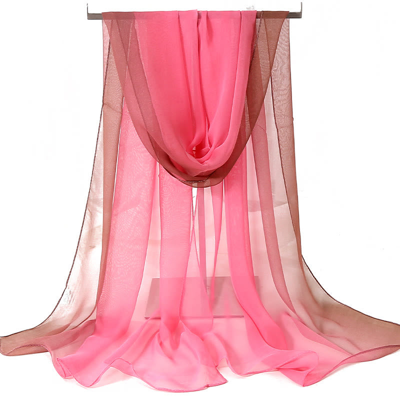 Écharpe fine d'été douce et unie pour femme avec protection solaire - #15 Corail clair - image 16