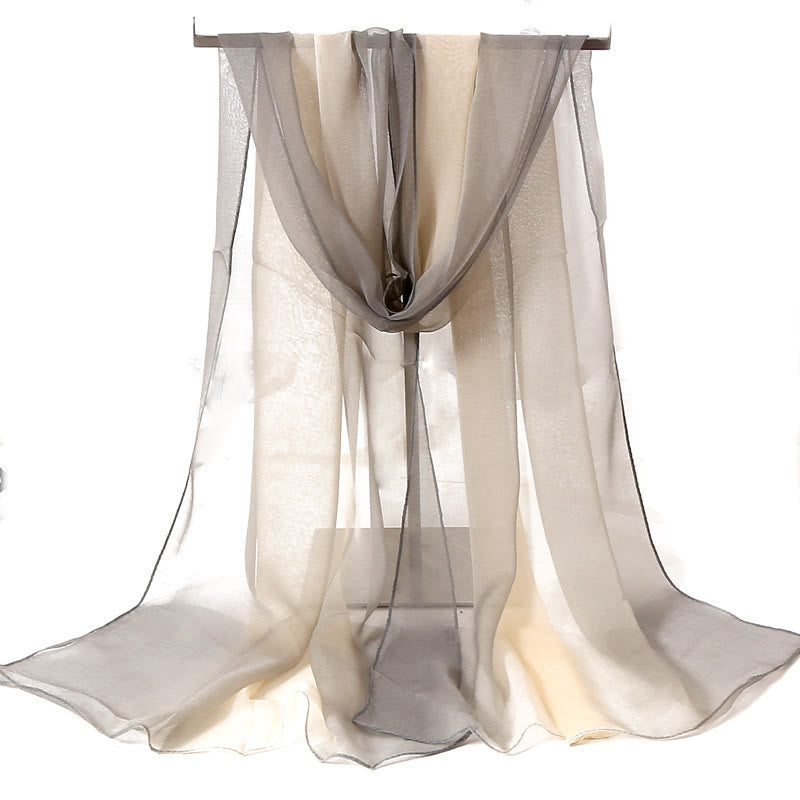 Écharpe fine d'été douce et unie pour femme avec protection solaire - #13 Gris clair - image 14