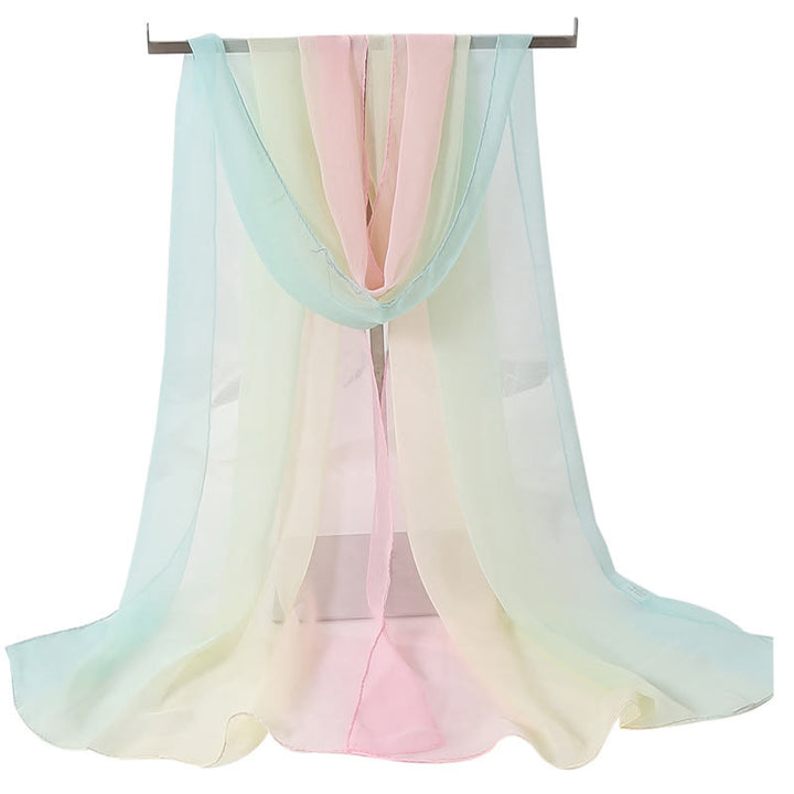Écharpe fine d'été douce et unie pour femme avec protection solaire