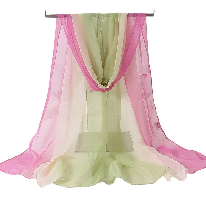 Écharpe fine d'été douce et unie pour femme avec protection solaire - #8 Vert clair - image 9