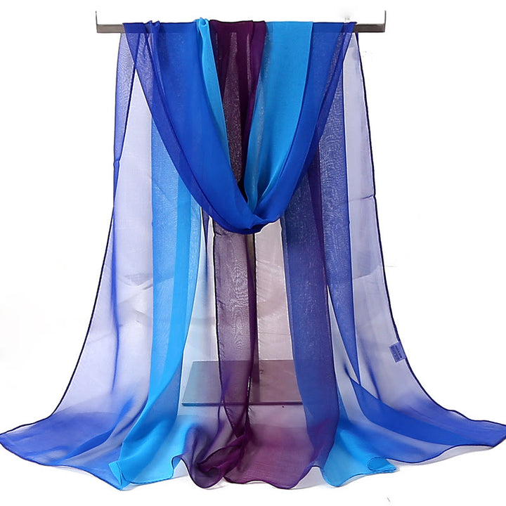 Écharpe fine d'été douce et unie pour femme avec protection solaire - #6 Bleu Royal - image 7