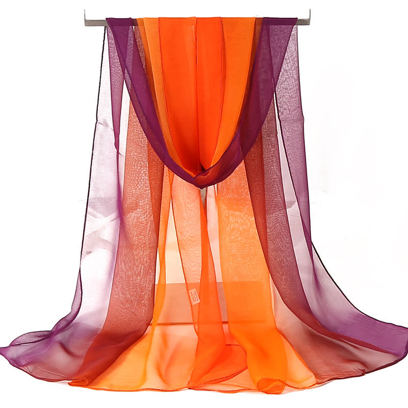 Écharpe fine d'été douce et unie pour femme avec protection solaire - #16 OrangeRouge - image 17