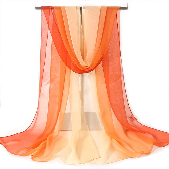 Écharpe fine d'été douce et unie pour femme avec protection solaire - #1 Orange foncé - image 0