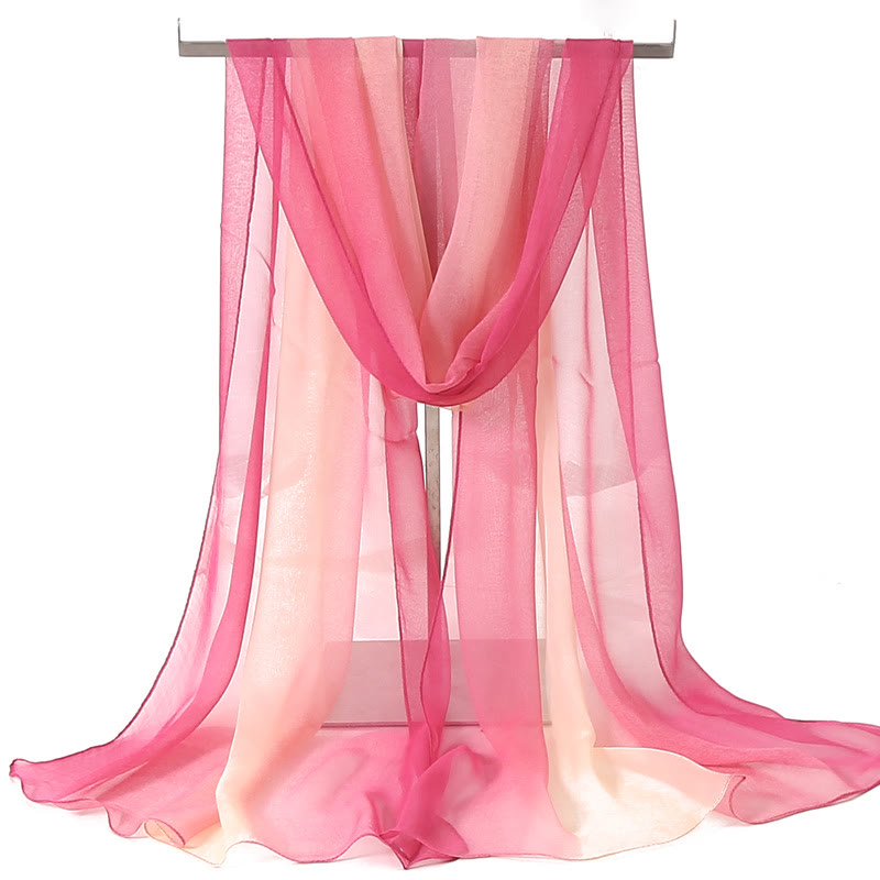 Écharpe fine d'été douce et unie pour femme avec protection solaire - #14 Rose - image 15