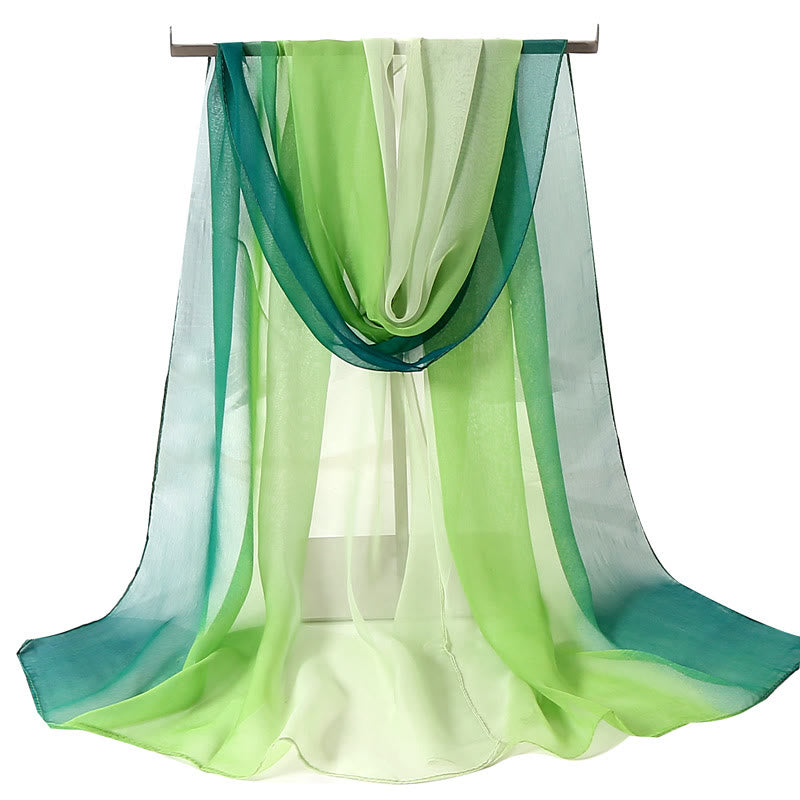 Écharpe fine d'été douce et unie pour femme avec protection solaire - #21 Vert de mer moyen - image 24