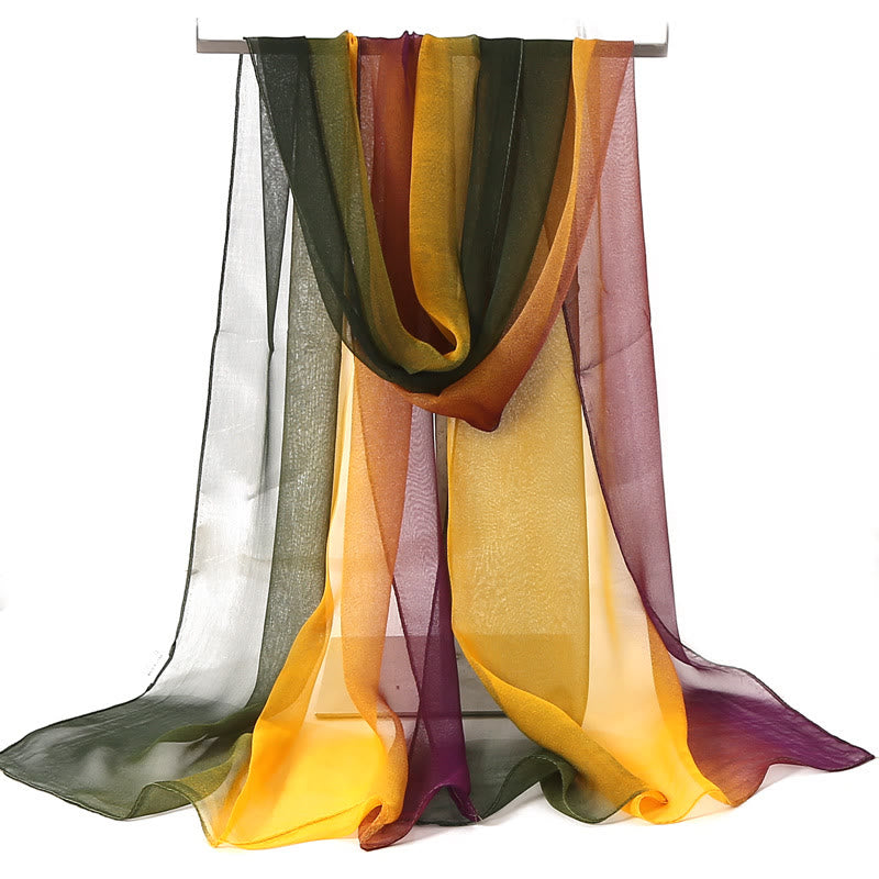 Écharpe fine d'été douce et unie pour femme avec protection solaire - #9 Vert olive foncé - image 10