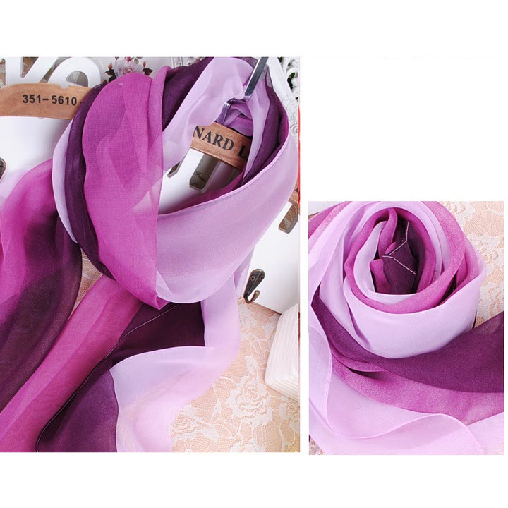 Écharpe fine d'été douce et unie pour femme avec protection solaire - #10 Magenta foncé - image 11