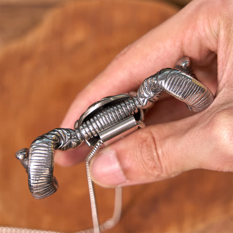 Boucle de ceinture multifonction en argent avec pendentif en forme de crâne de mouton turquoise (prévente)