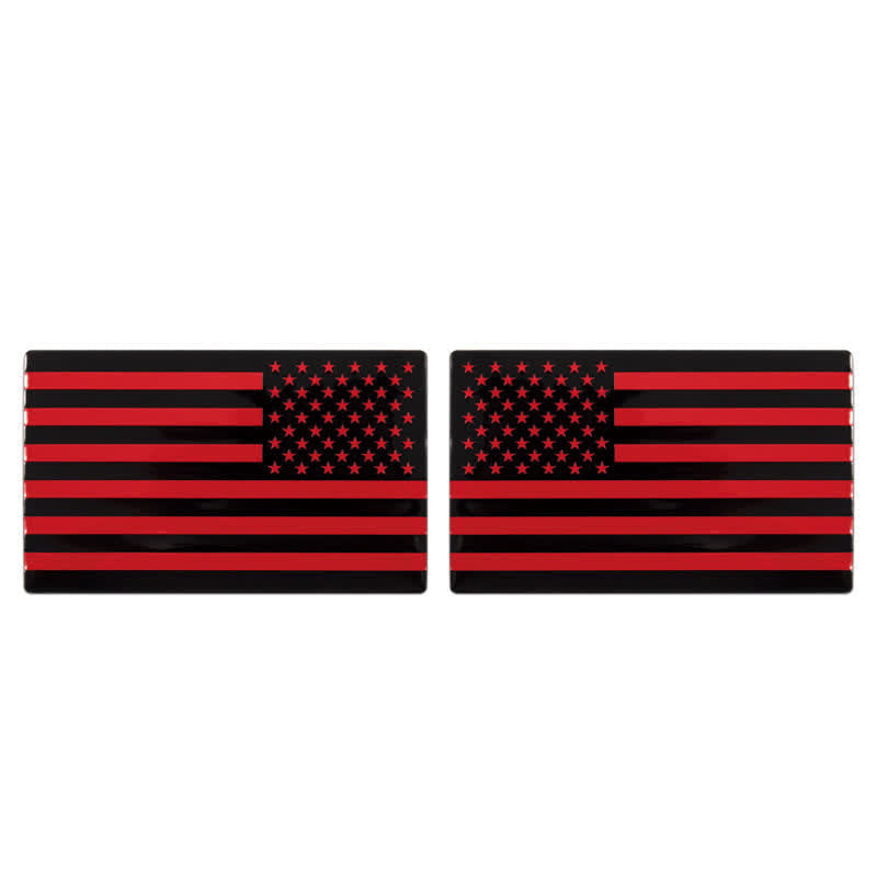 Lot de 2 autocollants en métal avec drapeau américain pour voiture