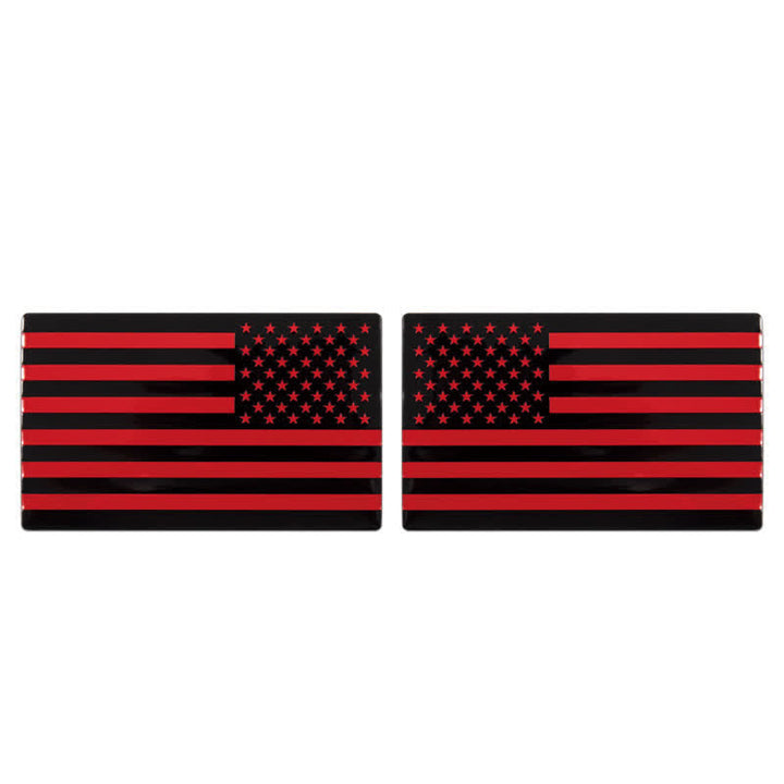Lot de 2 autocollants en métal avec drapeau américain pour voiture