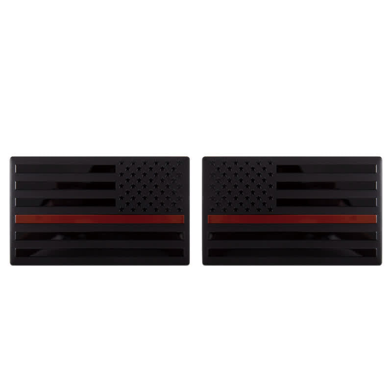 Lot de 2 autocollants en métal avec drapeau américain pour voiture
