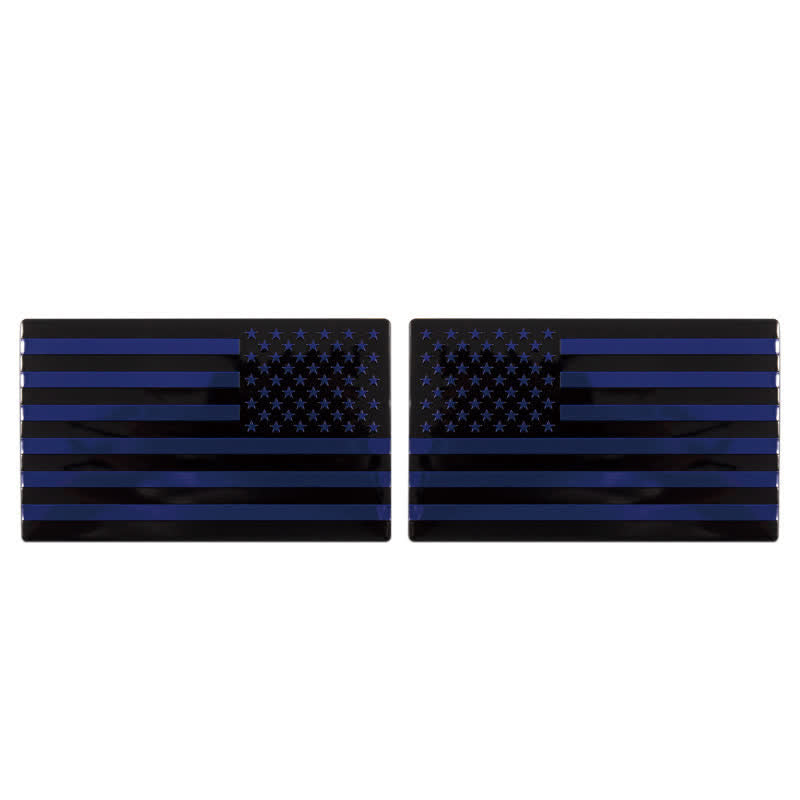 Lot de 2 autocollants en métal avec drapeau américain pour voiture