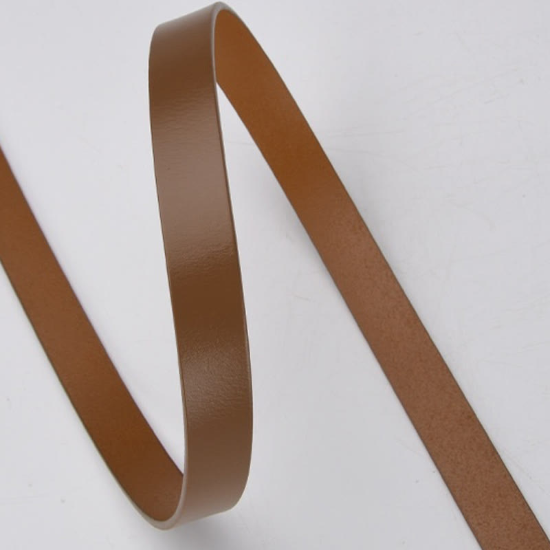 Ceinture classique en cuir avec nœud de couleur unie