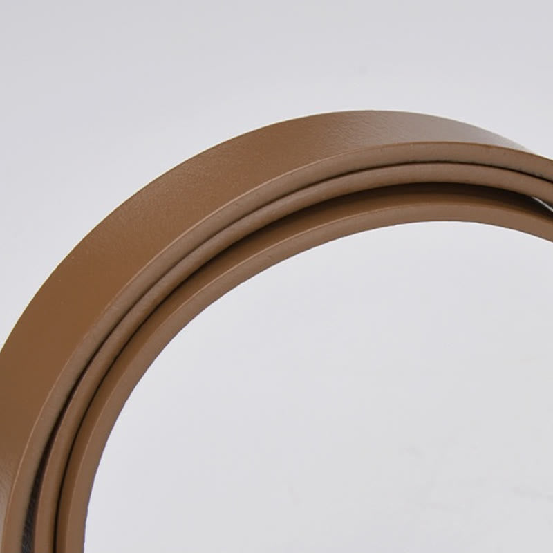 Ceinture classique en cuir avec nœud de couleur unie