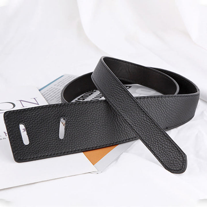 Ceinture en cuir pour femme avec nœud de couleur unie