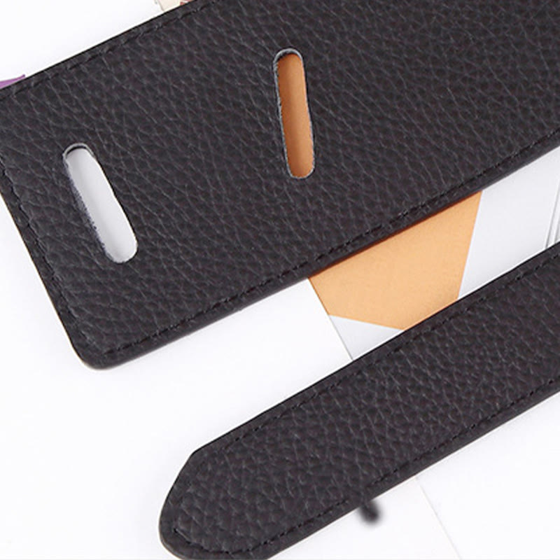 Ceinture en cuir pour femme avec nœud de couleur unie