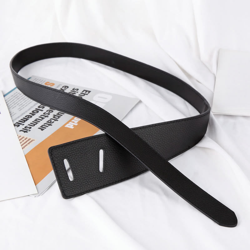 Ceinture en cuir pour femme avec nœud de couleur unie
