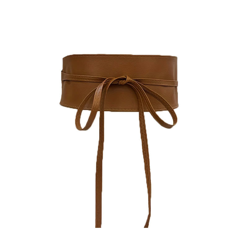 Ceinture large pour femme Ceinture corset en cuir avec lanières