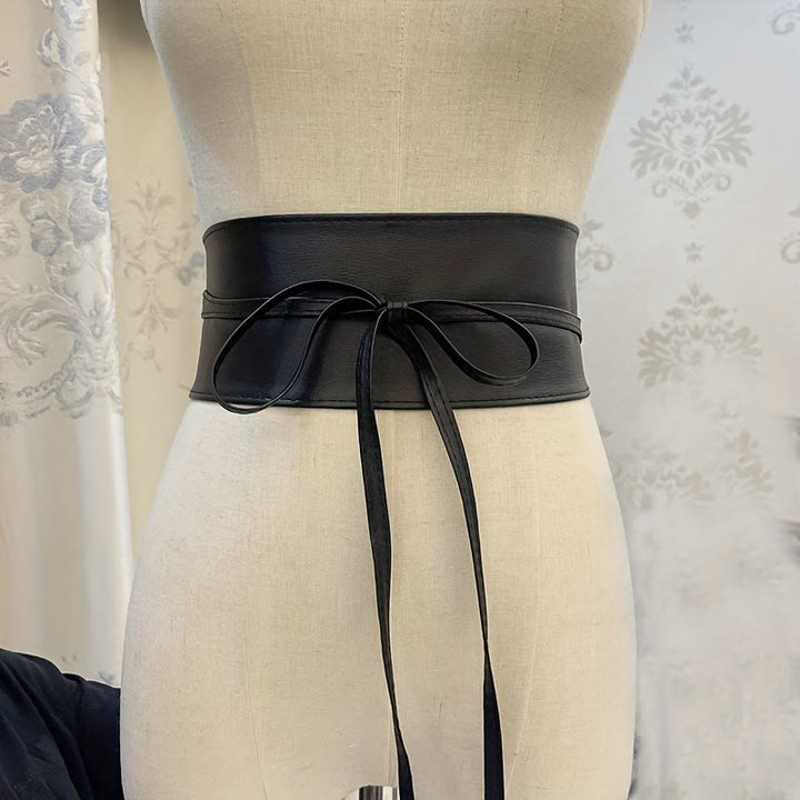 Ceinture large pour femme Ceinture corset en cuir avec lanières