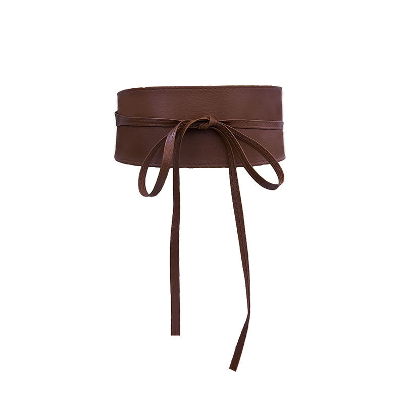 Ceinture large pour femme Ceinture corset en cuir avec lanières