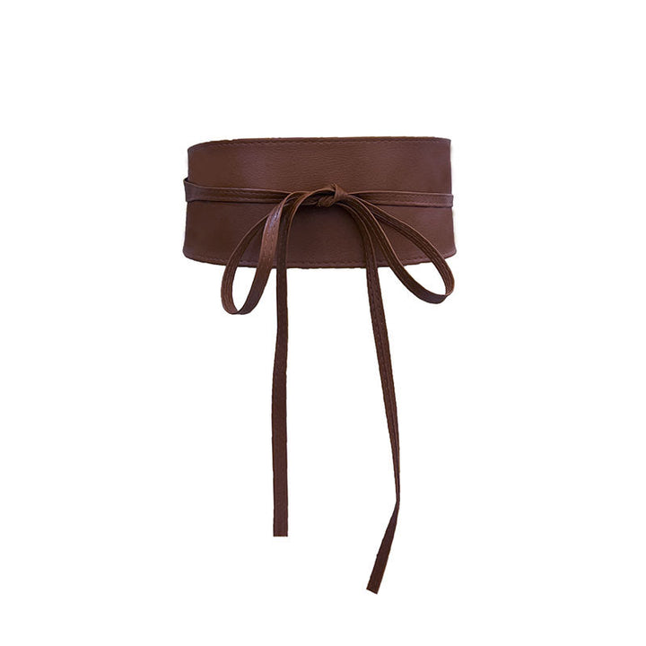 Ceinture large pour femme Ceinture corset en cuir avec lanières