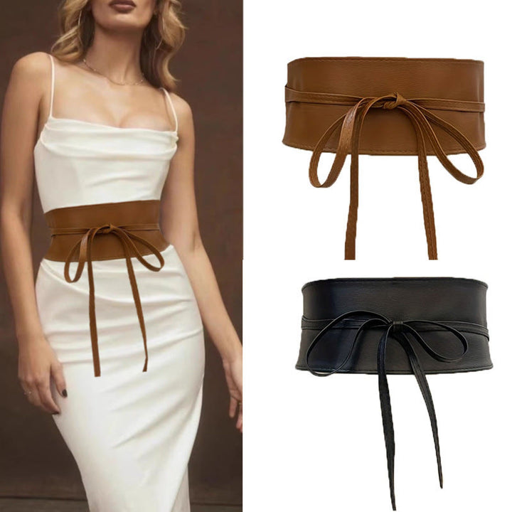Ceinture large pour femme Ceinture corset en cuir avec lanières