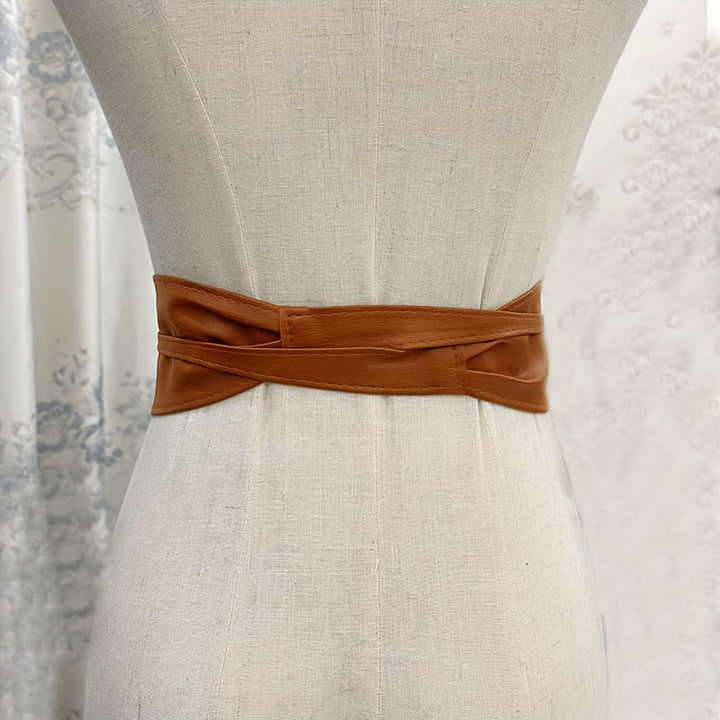 Ceinture large pour femme Ceinture corset en cuir avec lanières