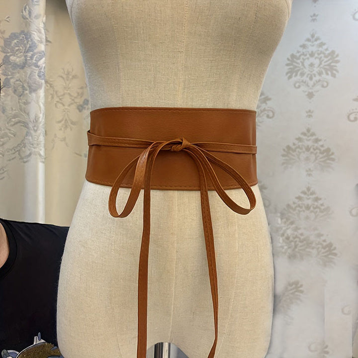 Ceinture large pour femme Ceinture corset en cuir avec lanières