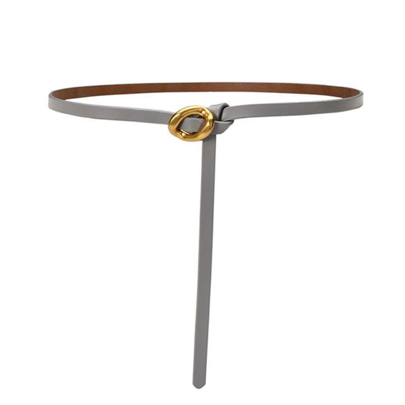 Ceinture fine en cuir véritable pour femme