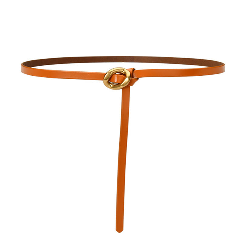 Ceinture fine en cuir véritable pour femme
