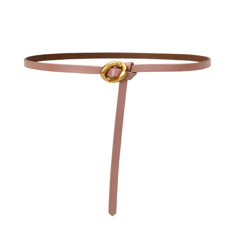 Ceinture fine en cuir véritable pour femme