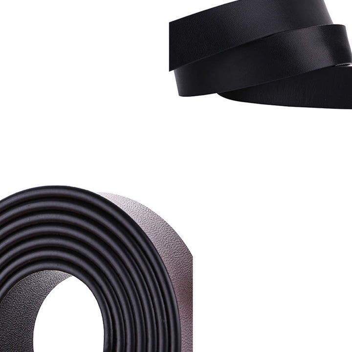 Ceinture en cuir à noeud noir et marron pour femme