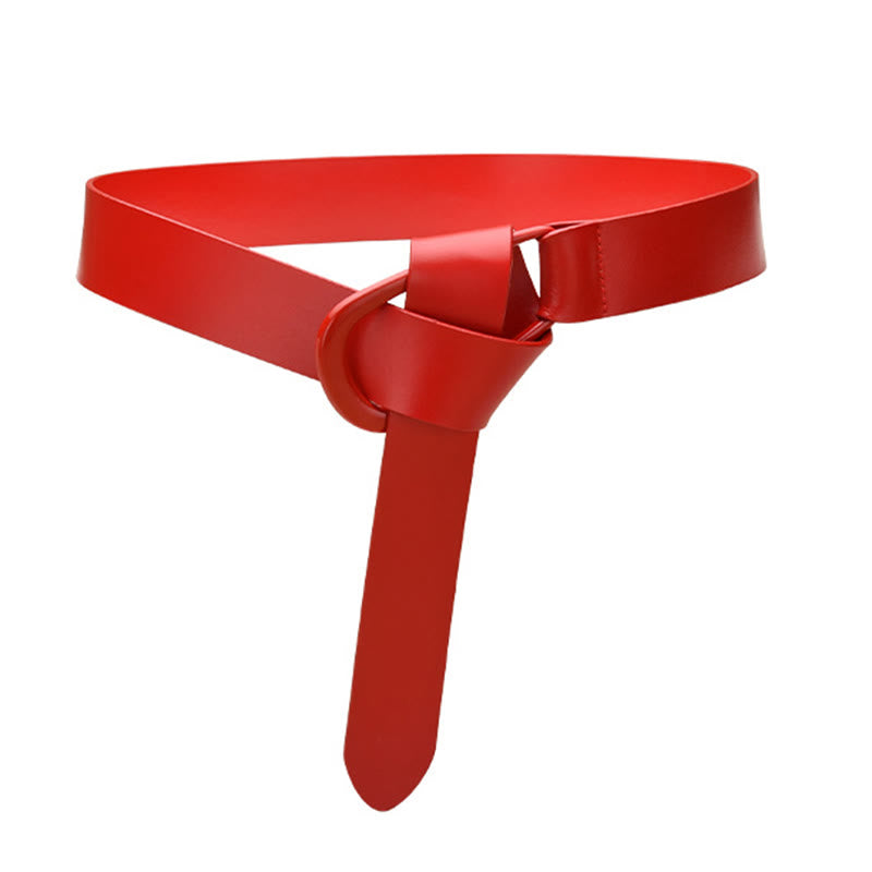 Ceinture large et simple pour femme Ceinture nouée en cuir