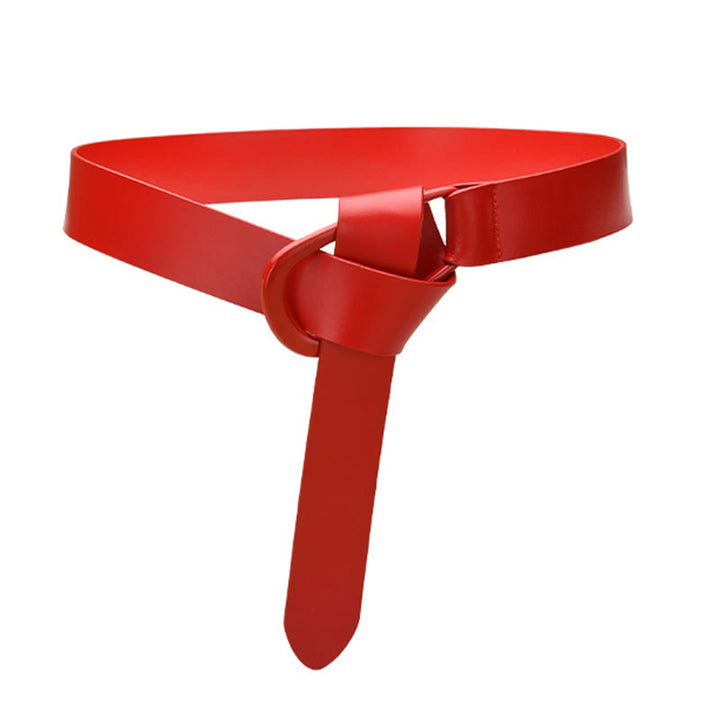 Ceinture large et simple pour femme Ceinture nouée en cuir