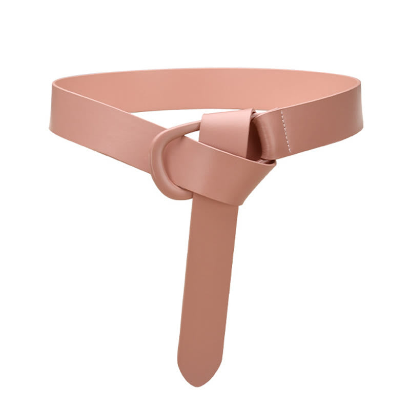 Ceinture large et simple pour femme Ceinture nouée en cuir
