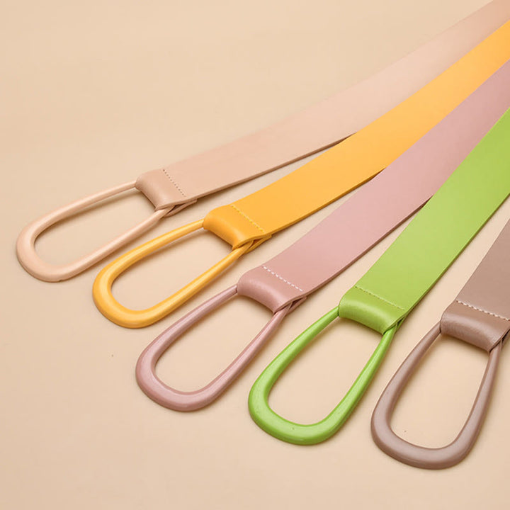 Ceinture large et simple pour femme Ceinture nouée en cuir